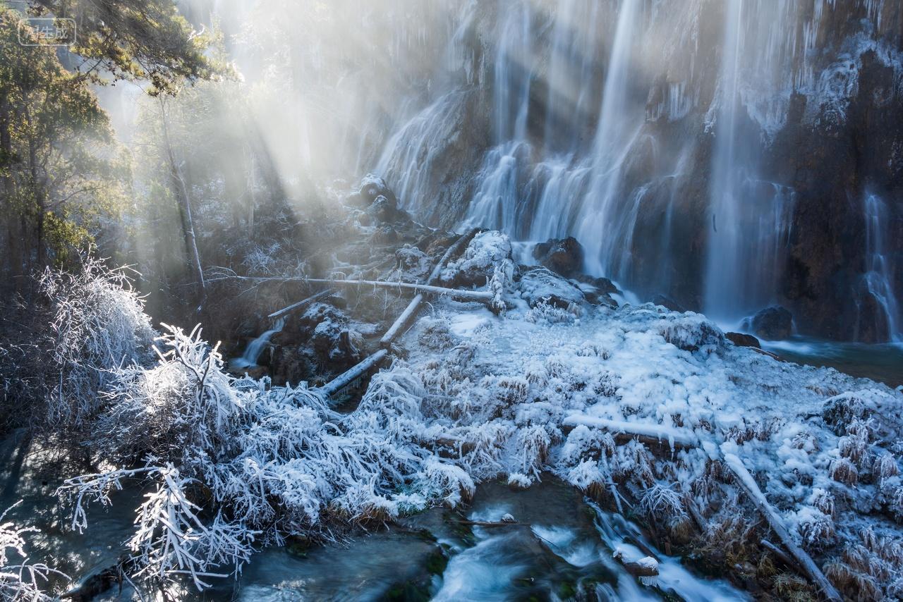 九寨沟冬季风光