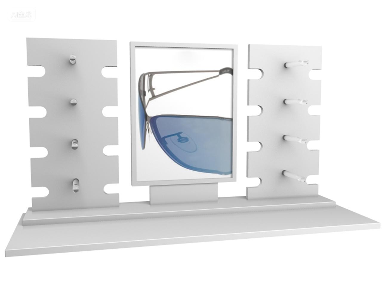 简约时尚高端白色烤漆亚克力眼镜展示架眼镜陈列用品