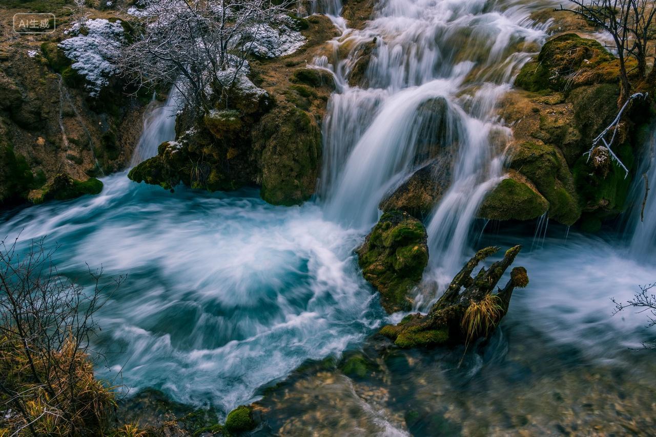 九寨沟冬季风光