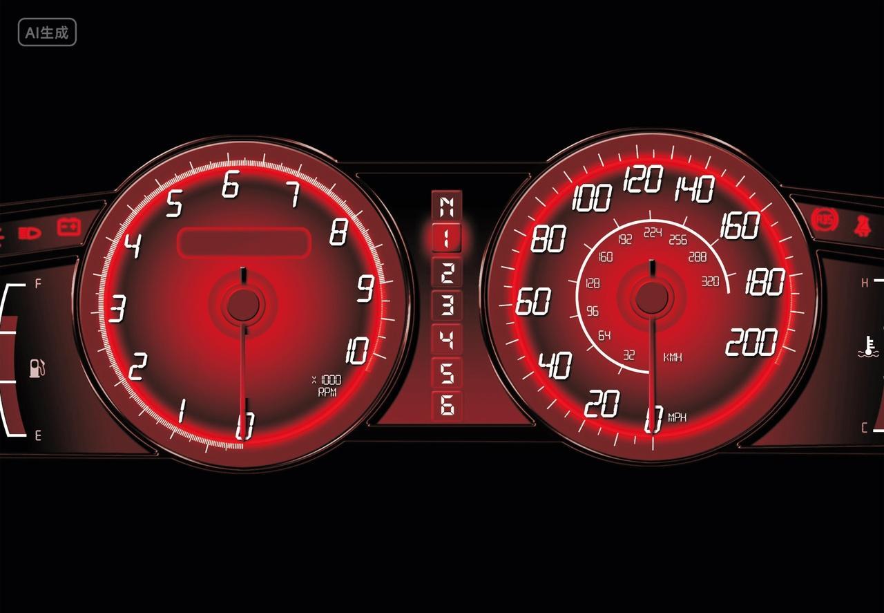 汽车码表背景图超炫酷科技感速度表盘未来机器人动感汽车码表计时器里程表界面