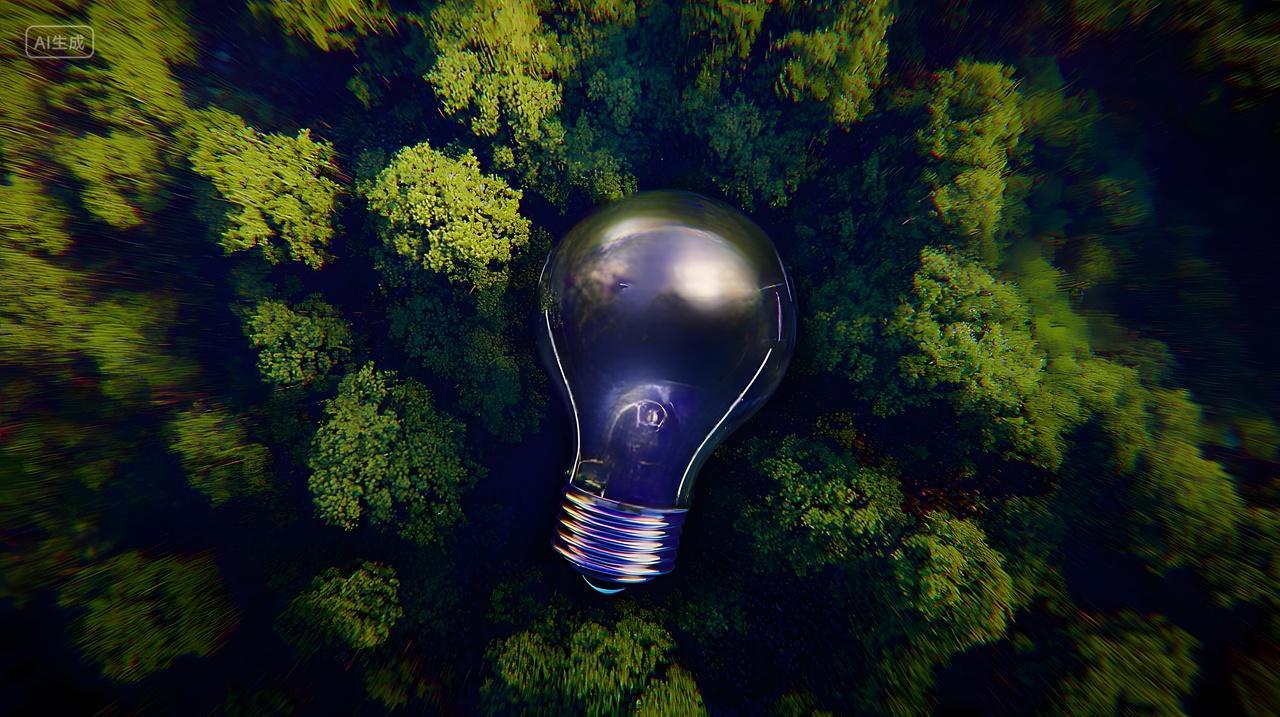 用灯泡照亮大自然