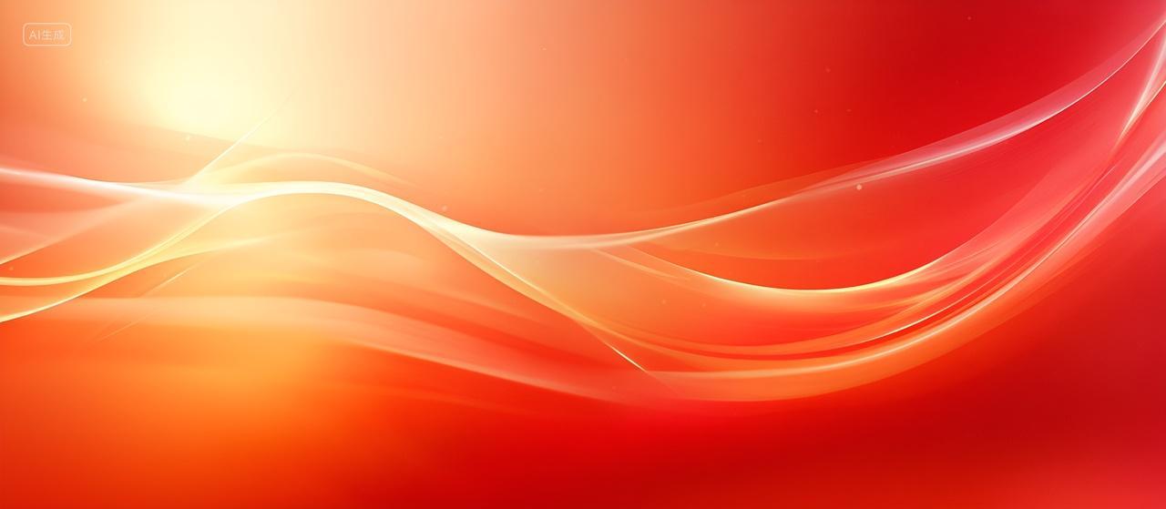 红色波纹光影流转科技感喜庆背景海报图片