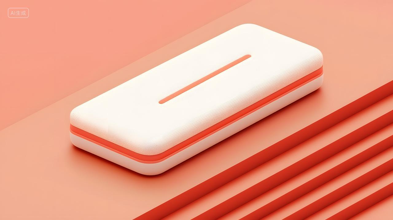 白色和珊瑚色设备简约设计