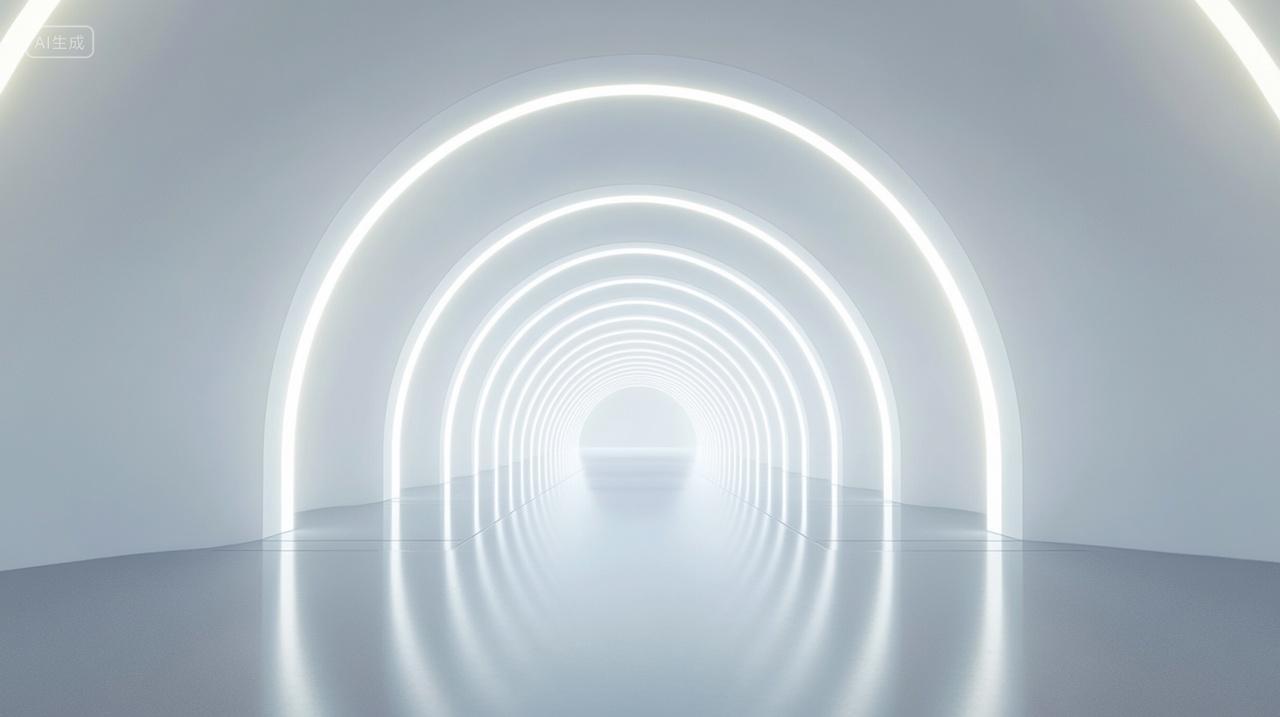 白色的时空隧道创意