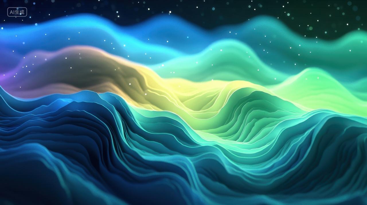 抽象的波浪形山脉