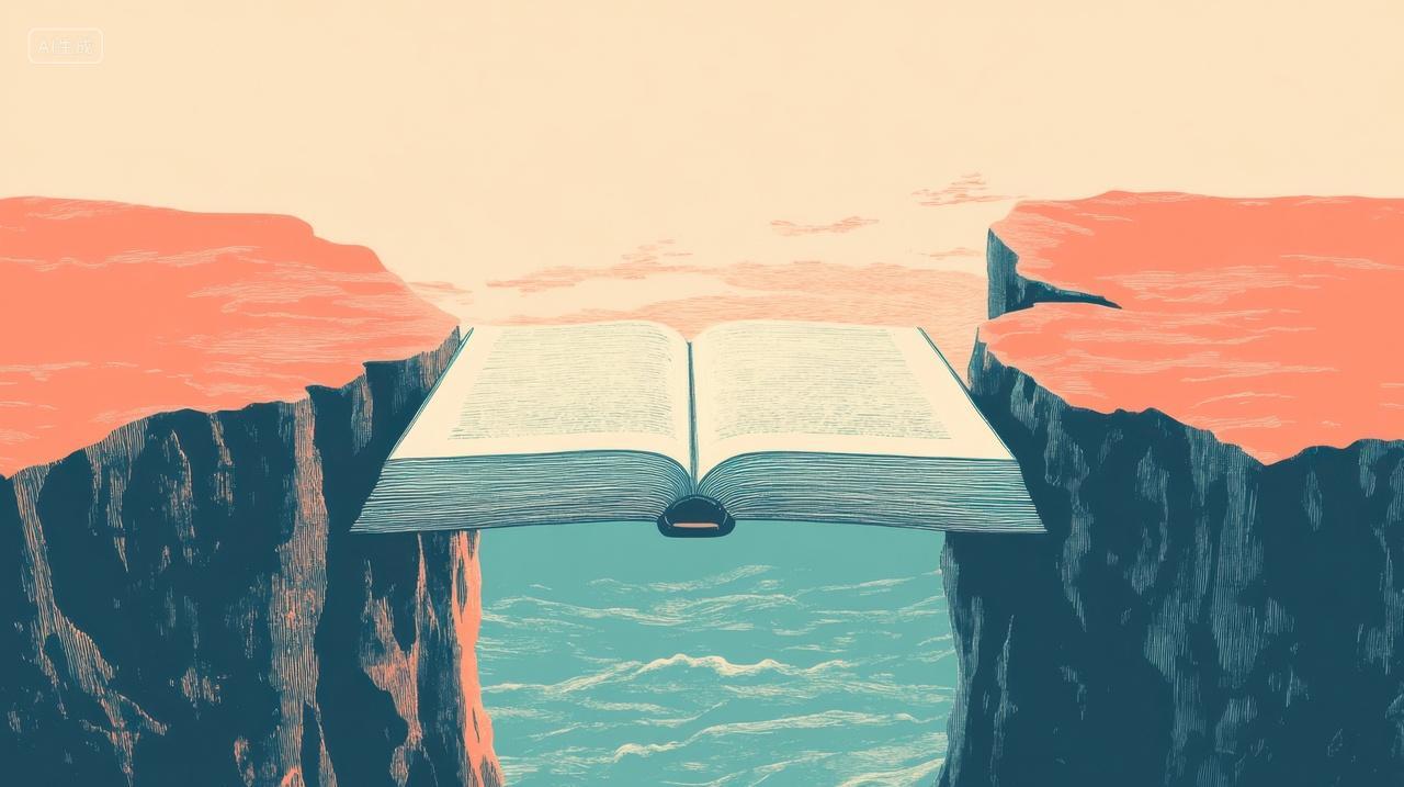 知识书本搭建起的桥梁