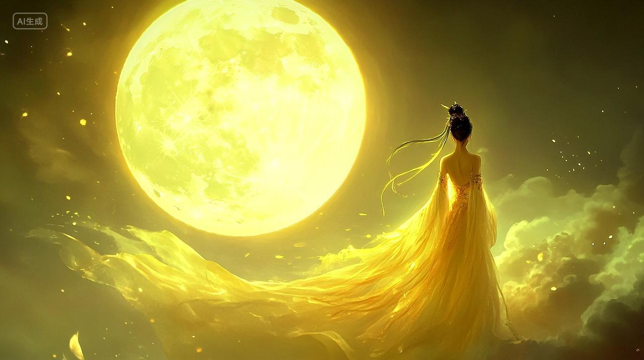 中秋节嫦娥仙子矢量插画