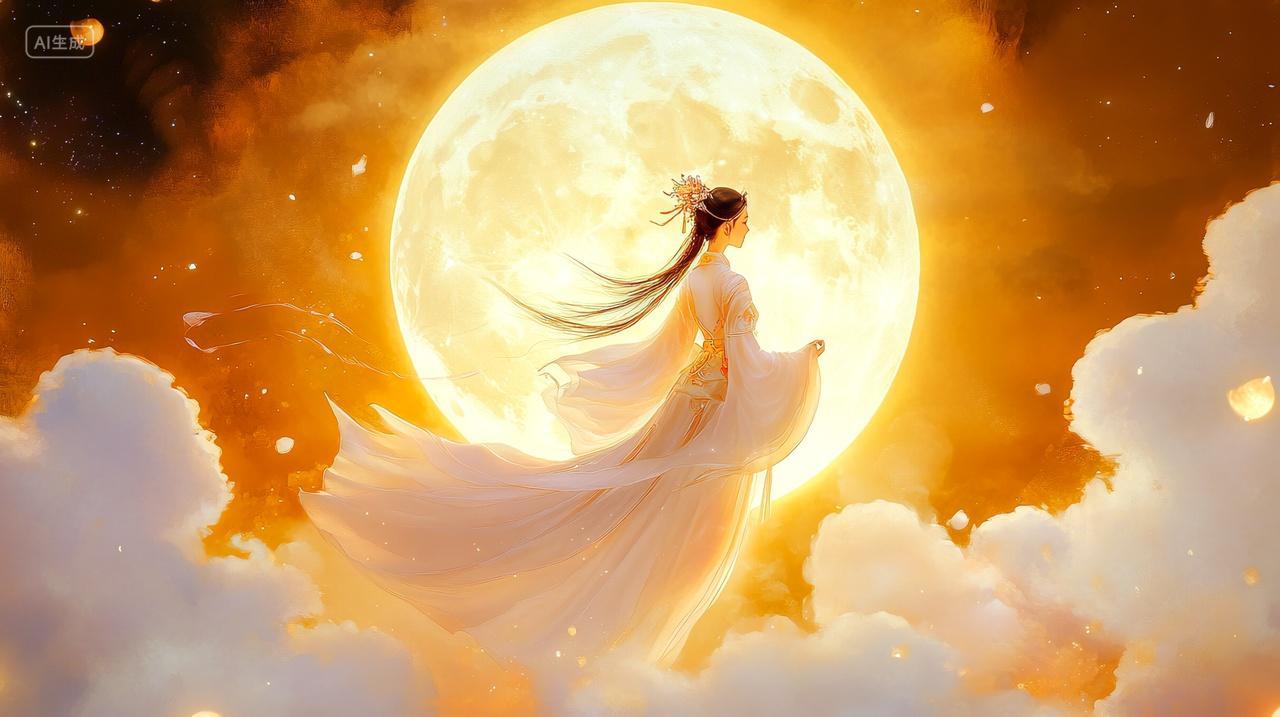 中秋节嫦娥仙子矢量插画