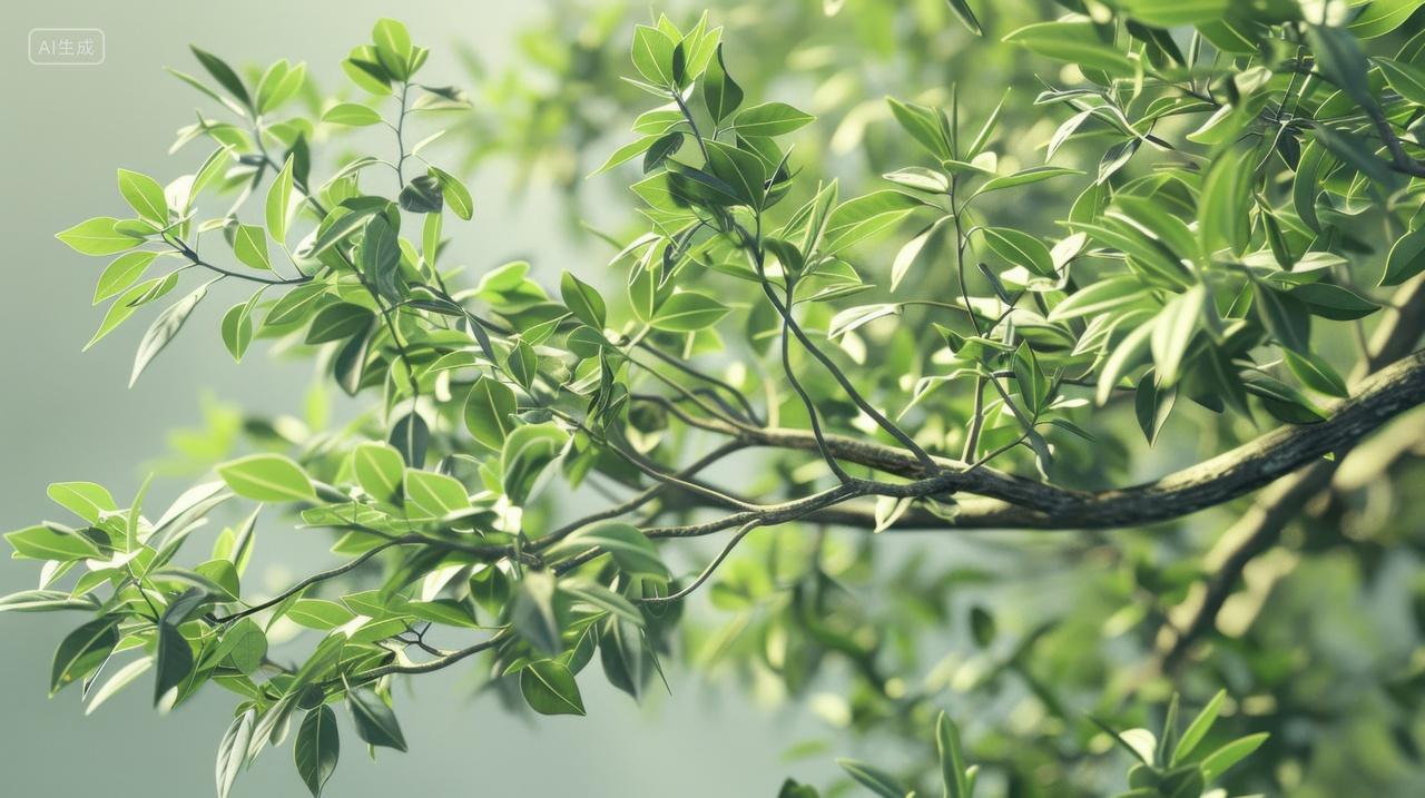 3D建模绿色树叶树枝