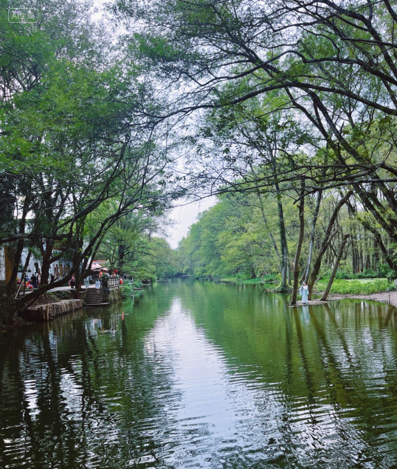 安徽旅行黄山徽州西溪南古村落山林吸氧