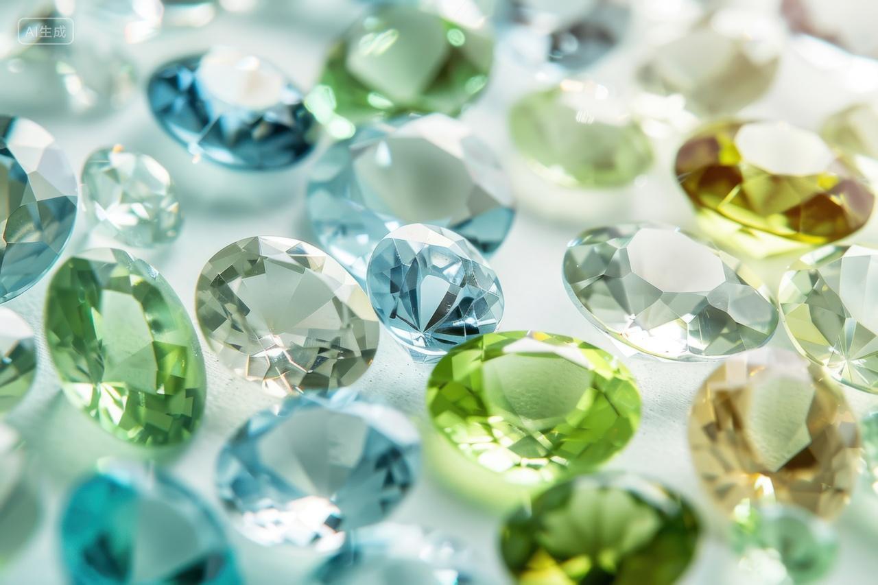 白色背景上的钻石