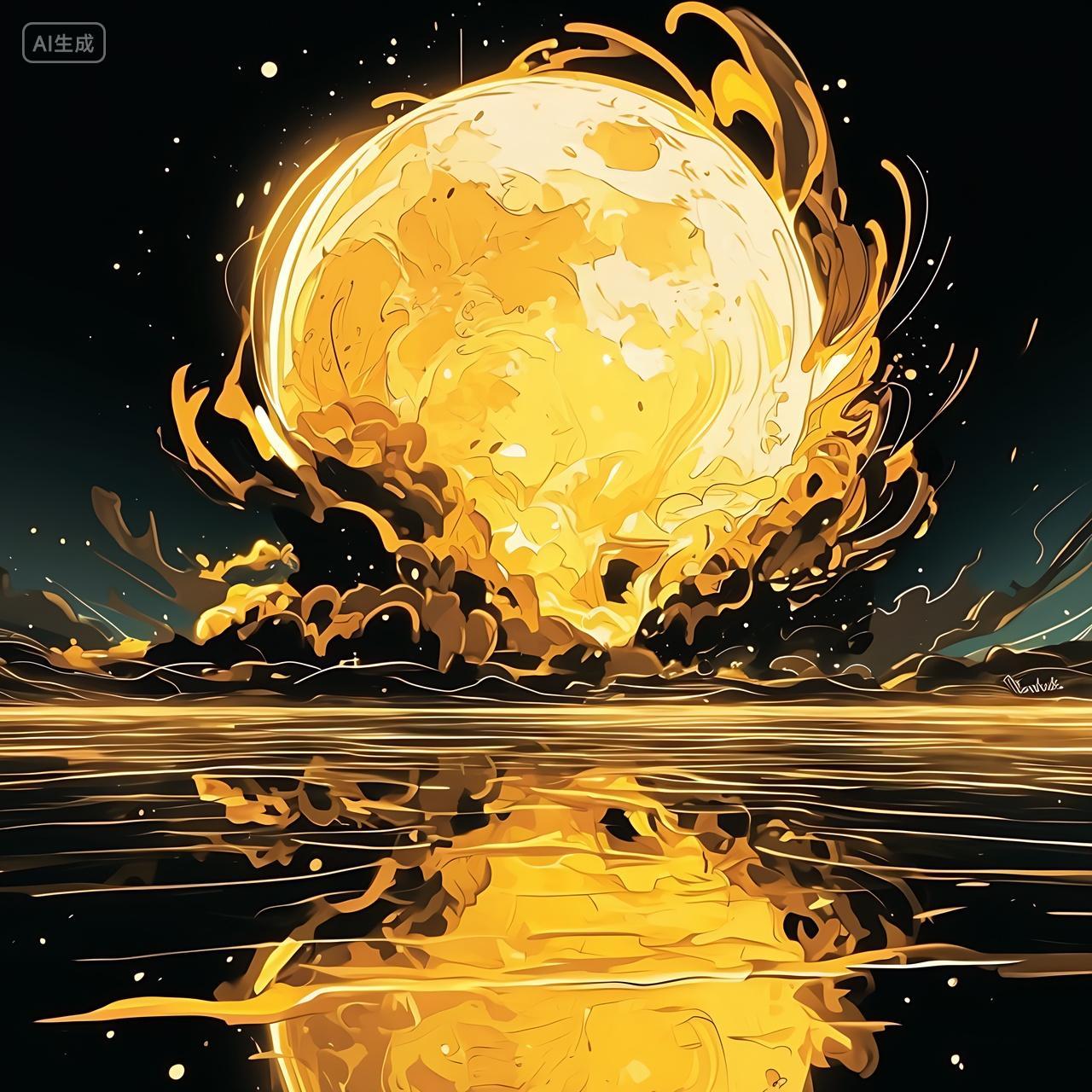 中秋节圆月团圆月亮背景