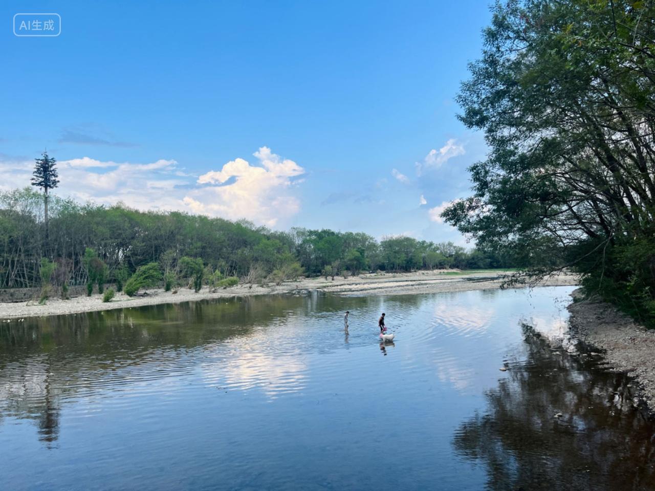 安徽黄山旅行徽州西溪南古村落山林夏季玩水