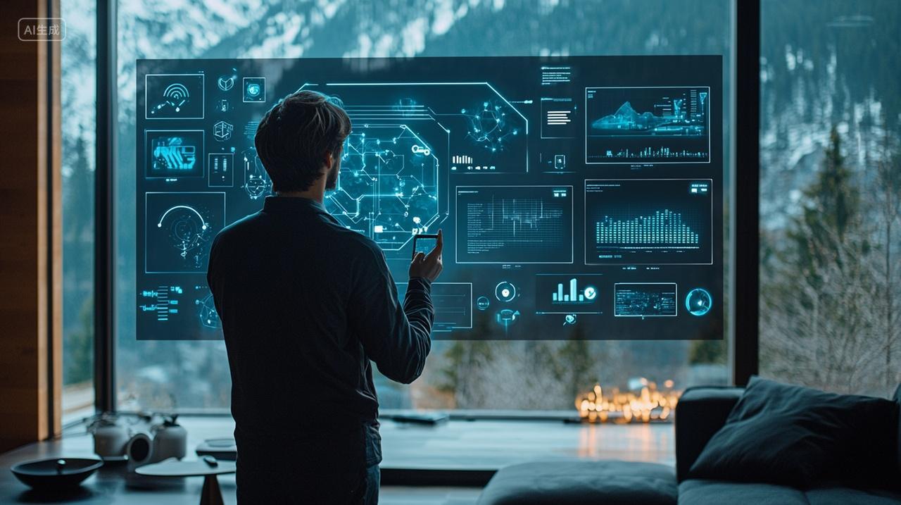 未来科技互动屏幕智能家庭管理