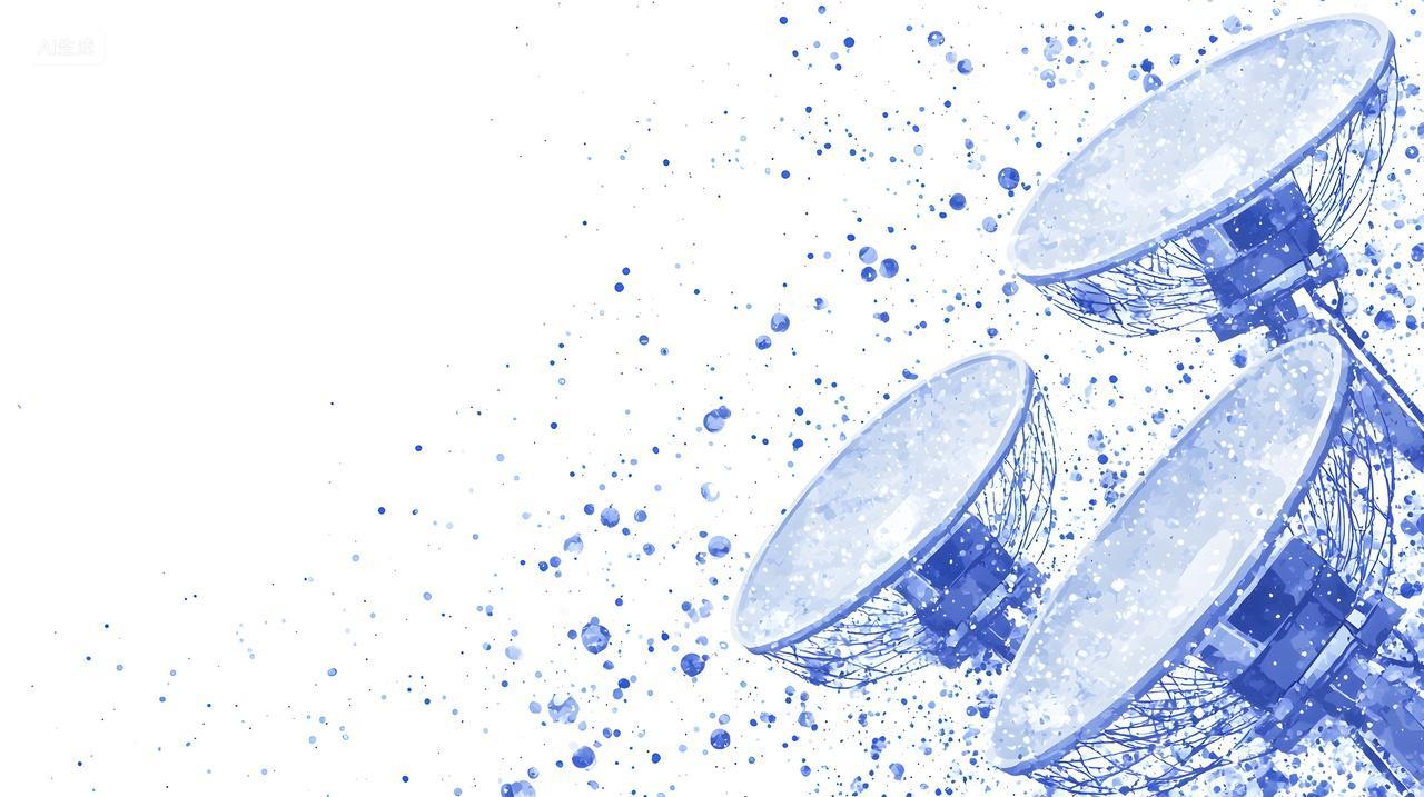 抽象蓝色照明与色彩飞溅