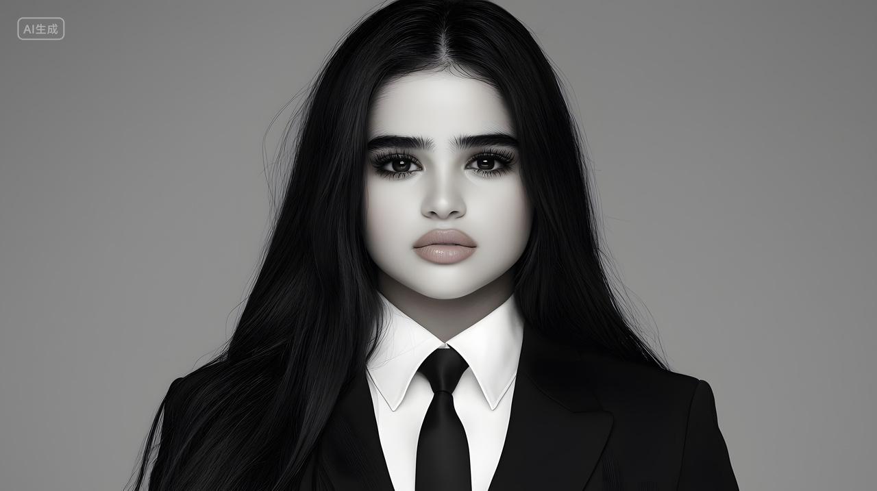 穿着正式西装优雅年轻女子