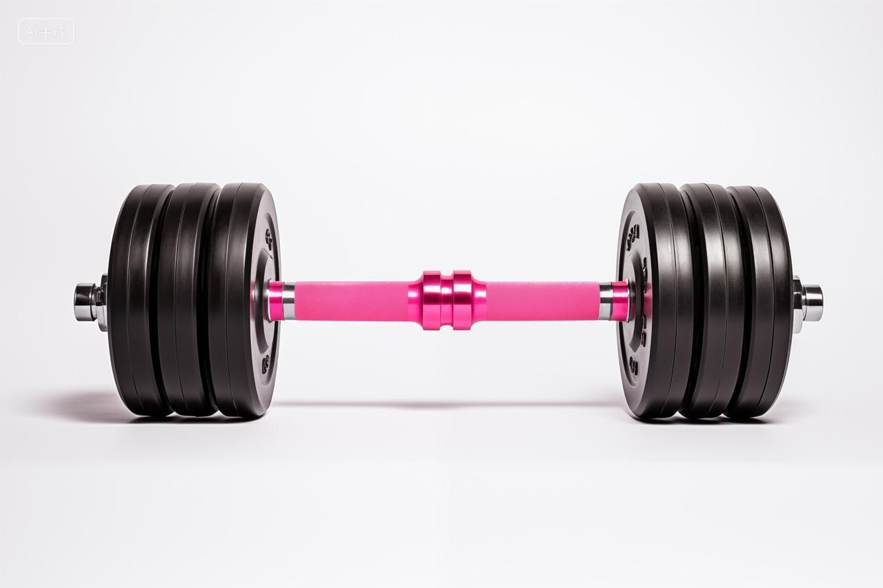 粉色哑铃哑铃健身器材