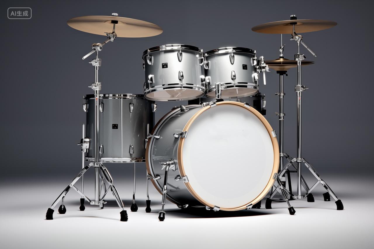 架子鼓音乐乐器灰色背景