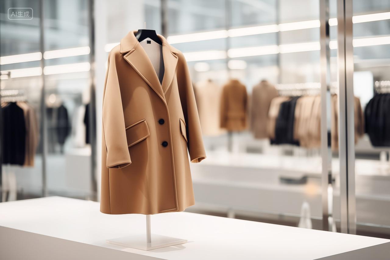 简约时尚驼色大衣潮流服饰