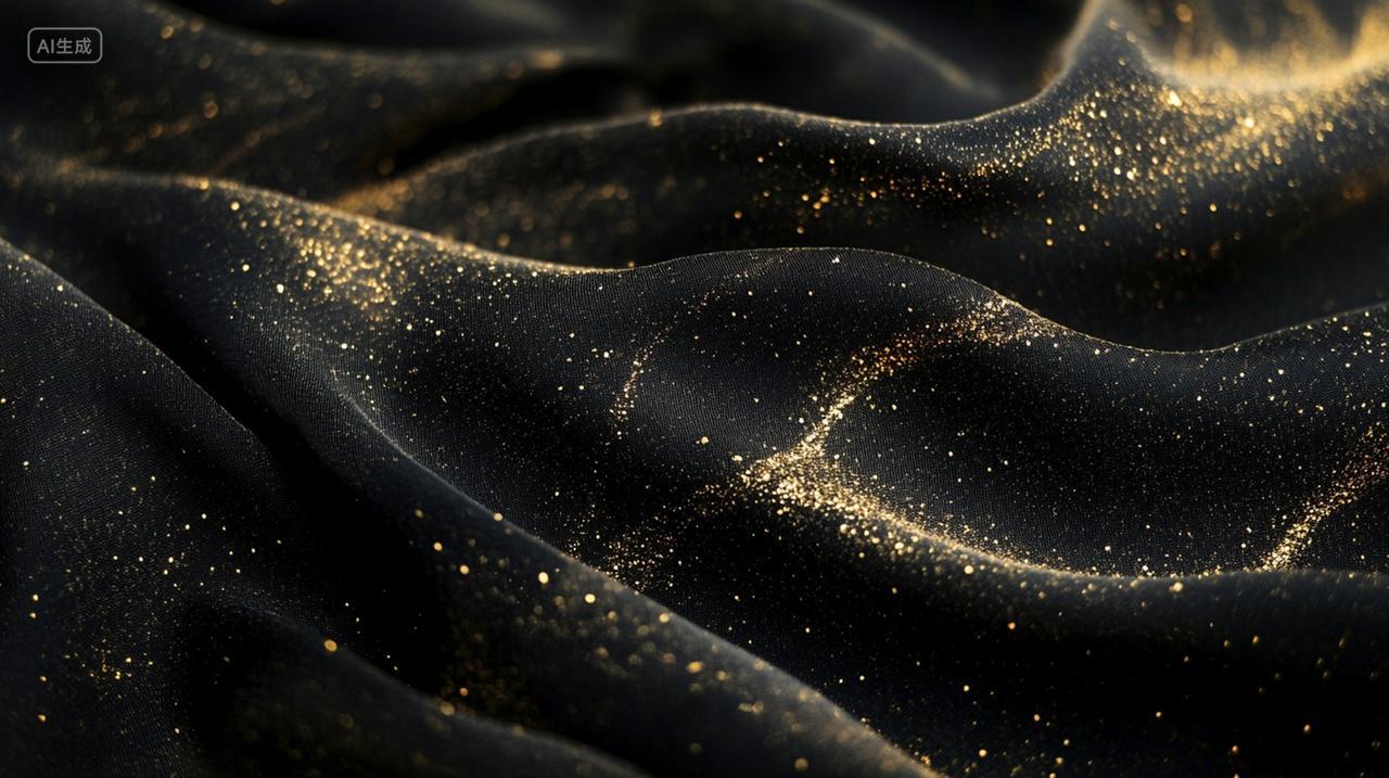 黑色金粉质感丝绸装饰底纹背景