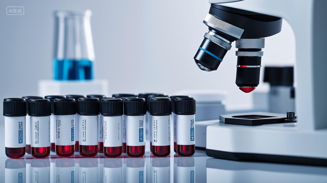 实验室显微镜观察生物样本医学研究