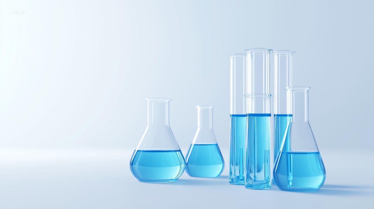 灰底图生物化学玻璃仪器拍摄