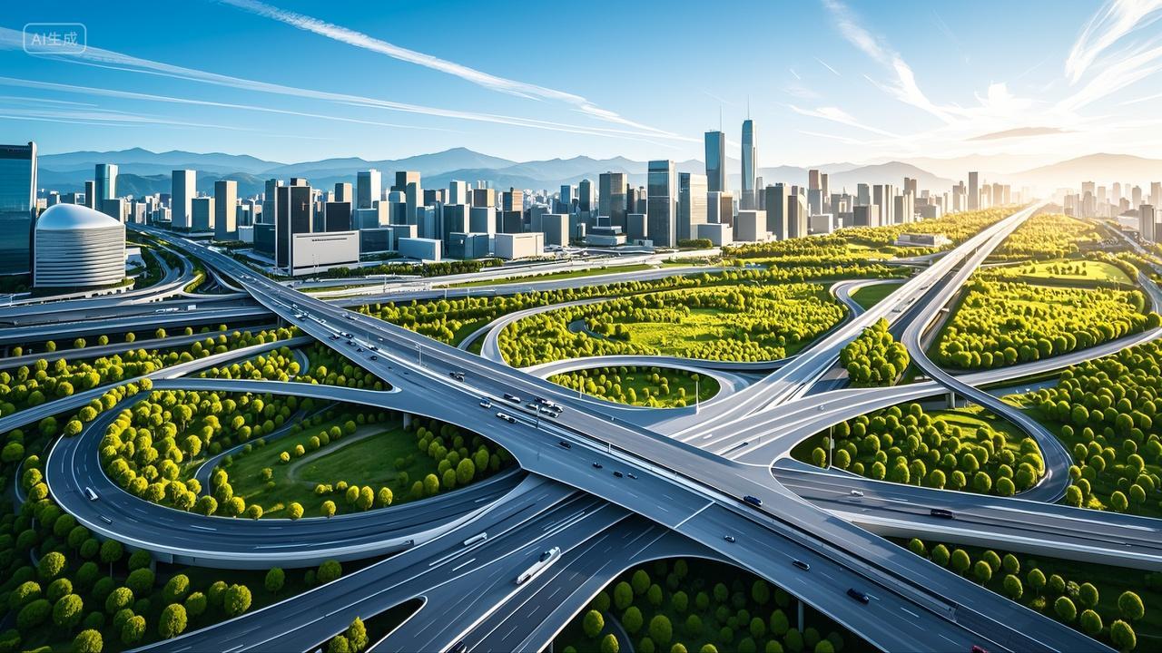 未来的交通枢纽智慧城市中心未来城市发展