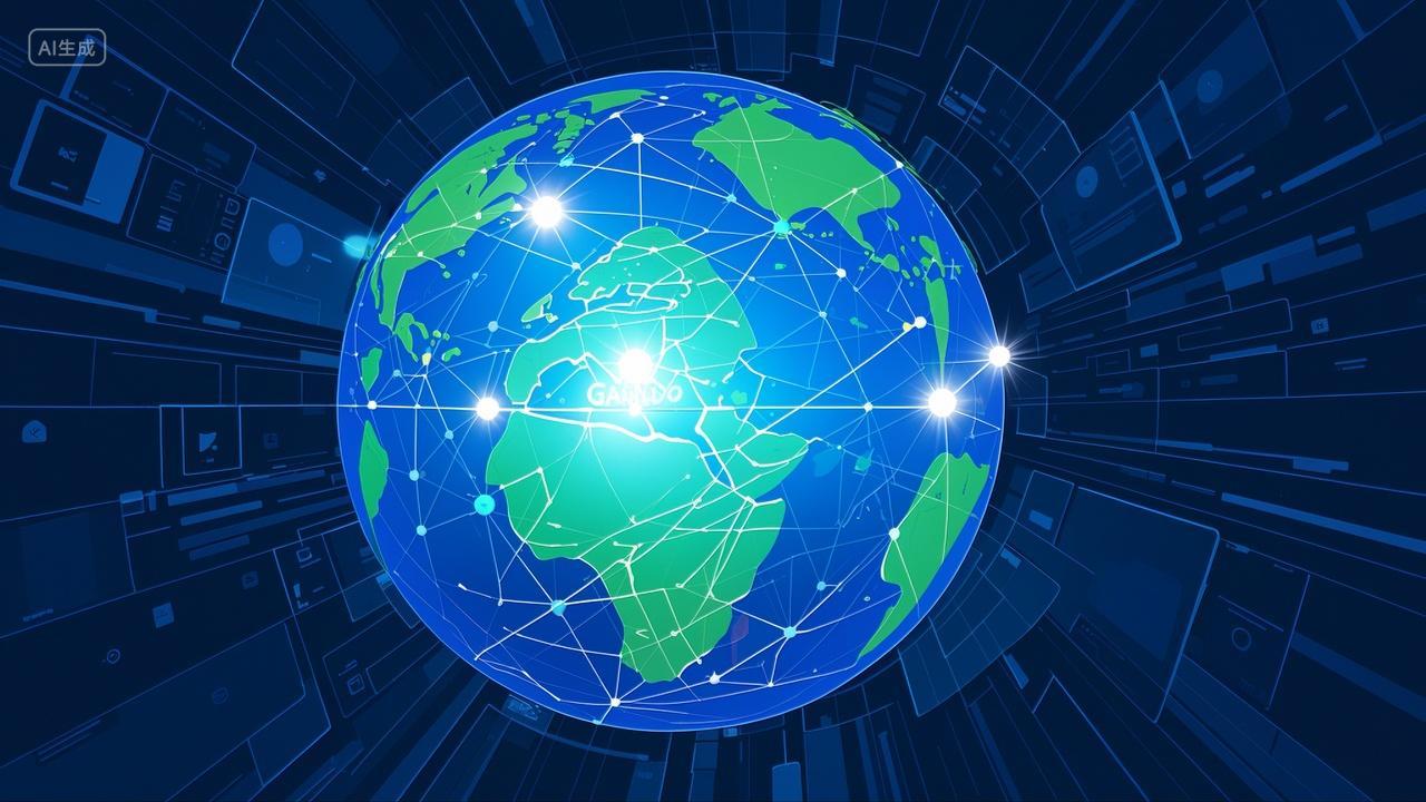 全球化科技互联网大数据网络科技地球概念图现代化