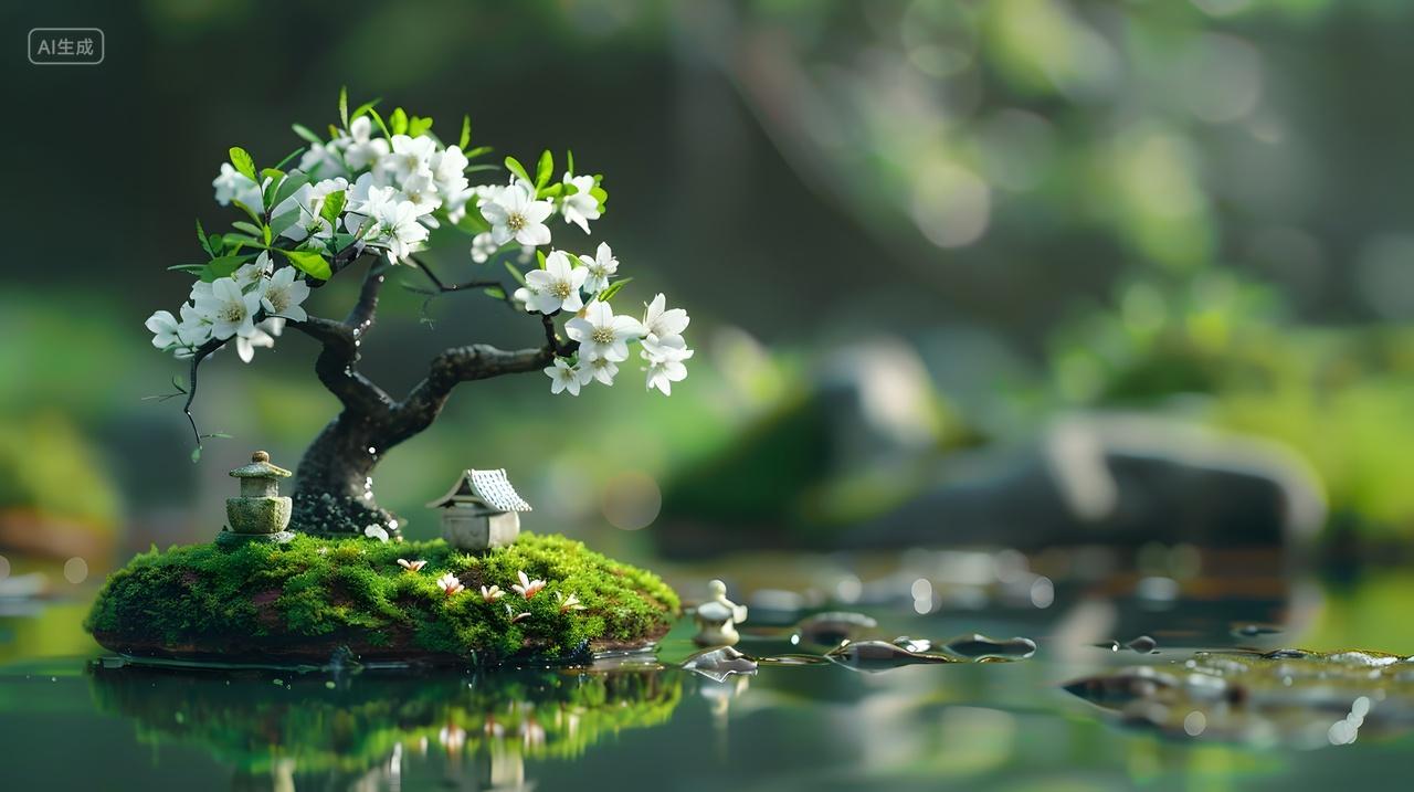 迷你盆景微距摄影