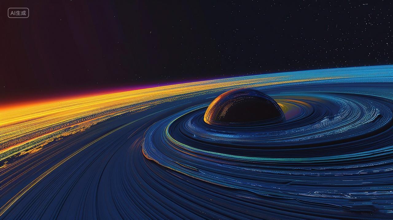 太空星球抽象创意背景