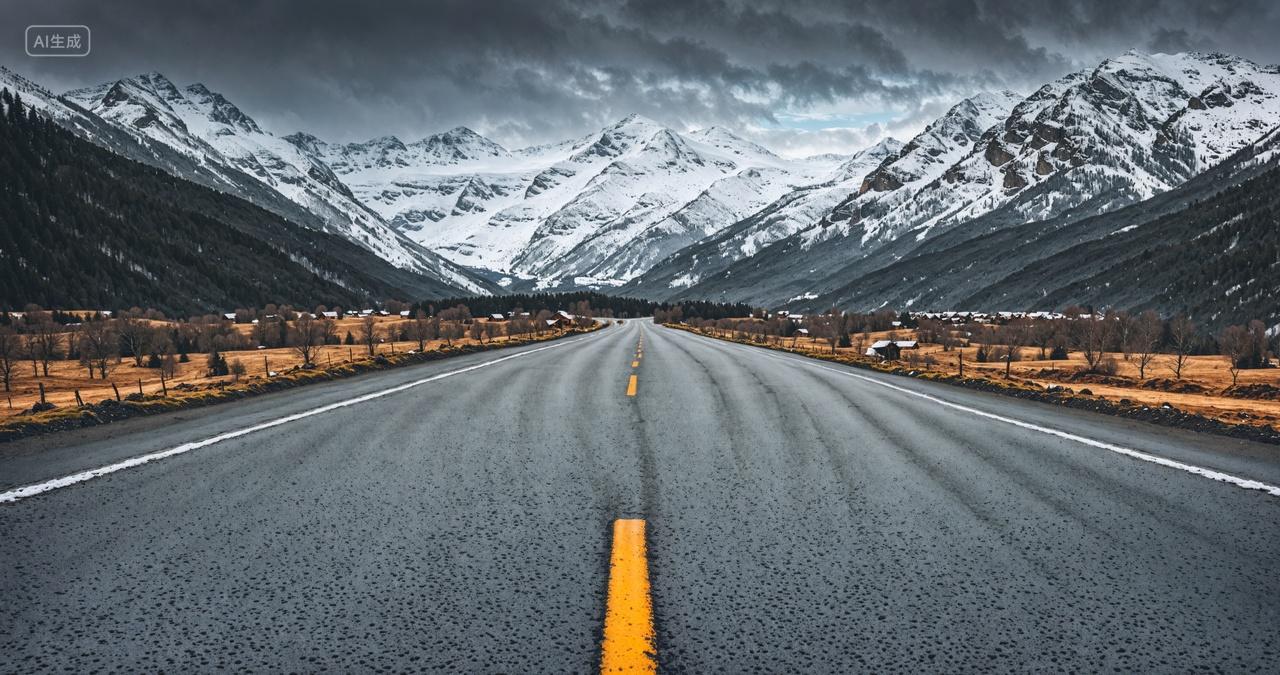 雪山高速公路旅行自然风景