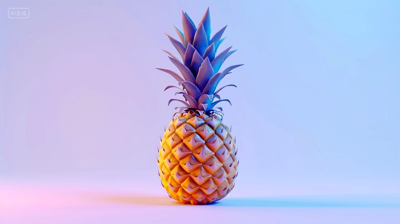 热带水果凤梨特写