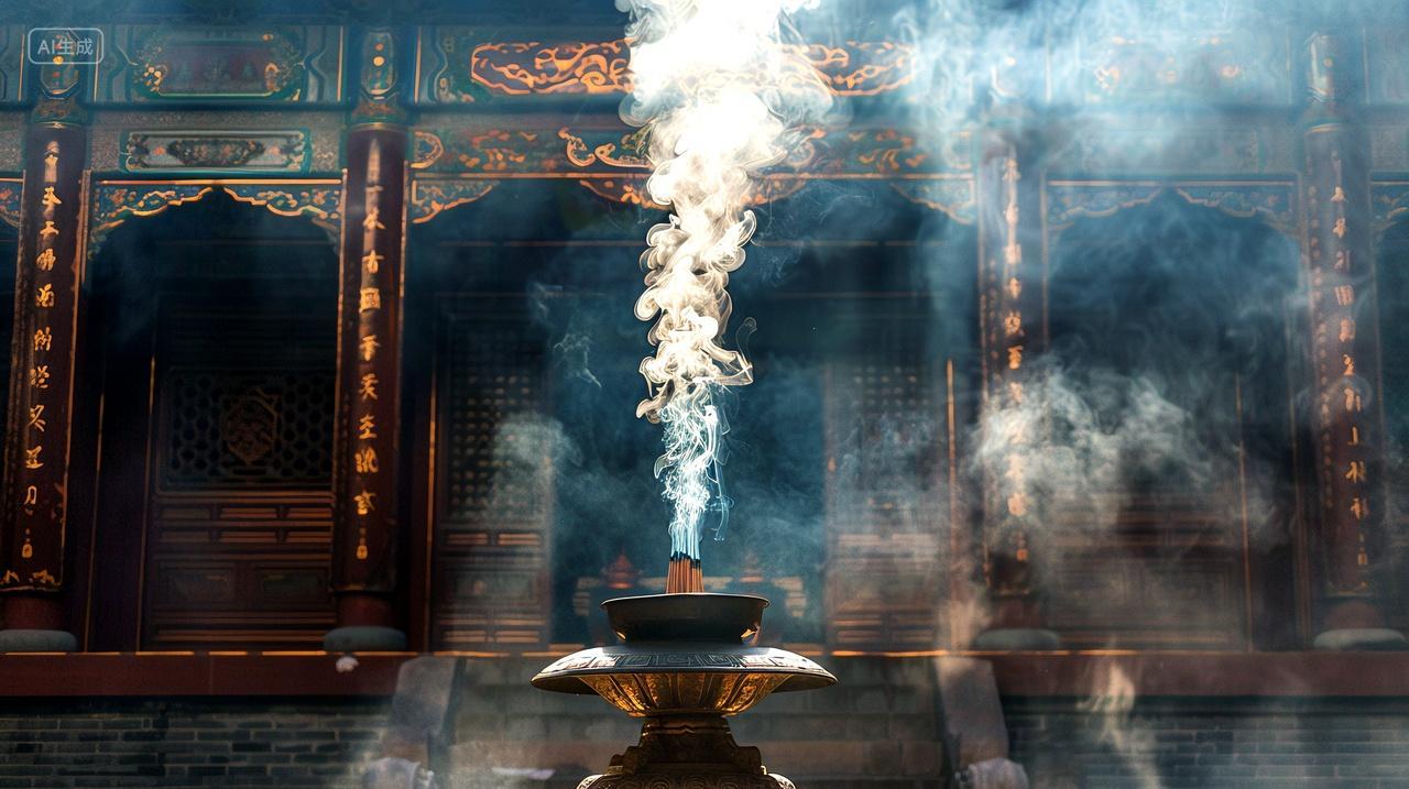 大暑寺庙烧伏香祈福