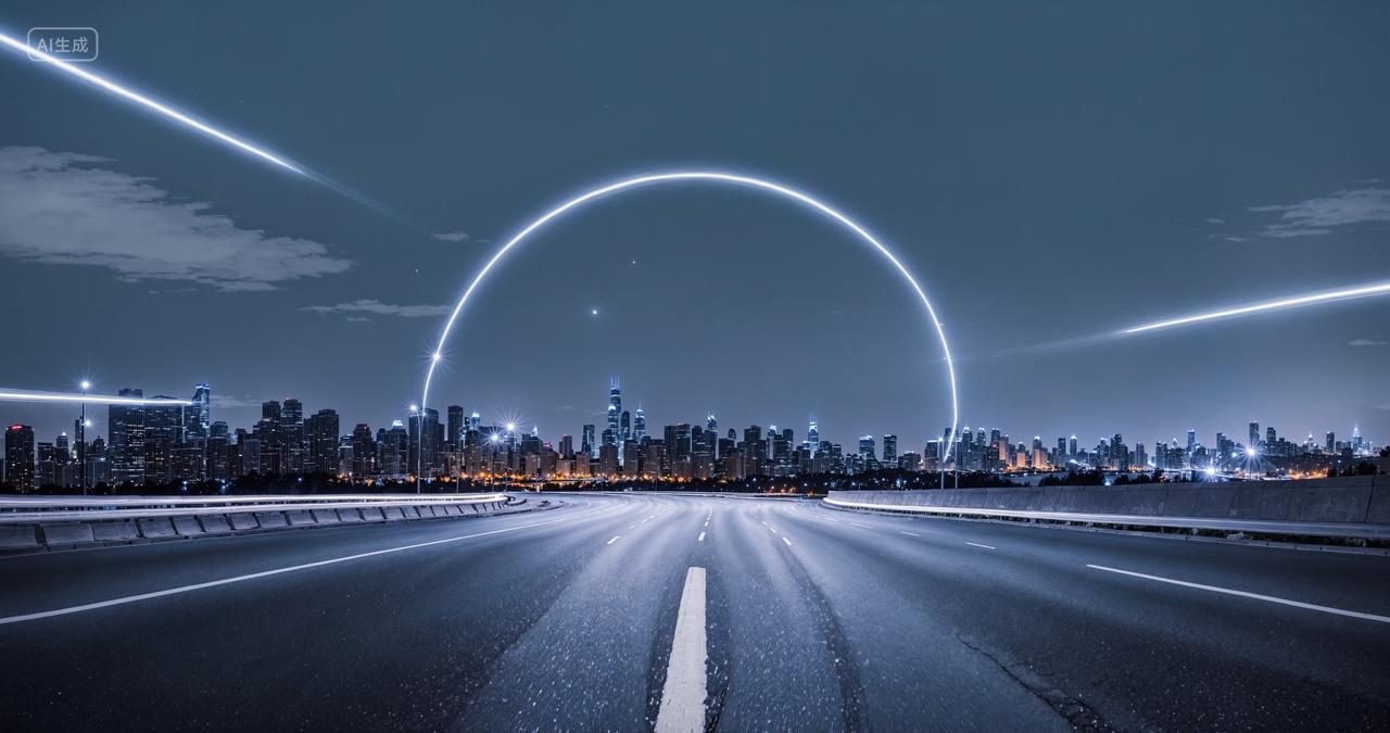 智慧科技城市建筑夜景