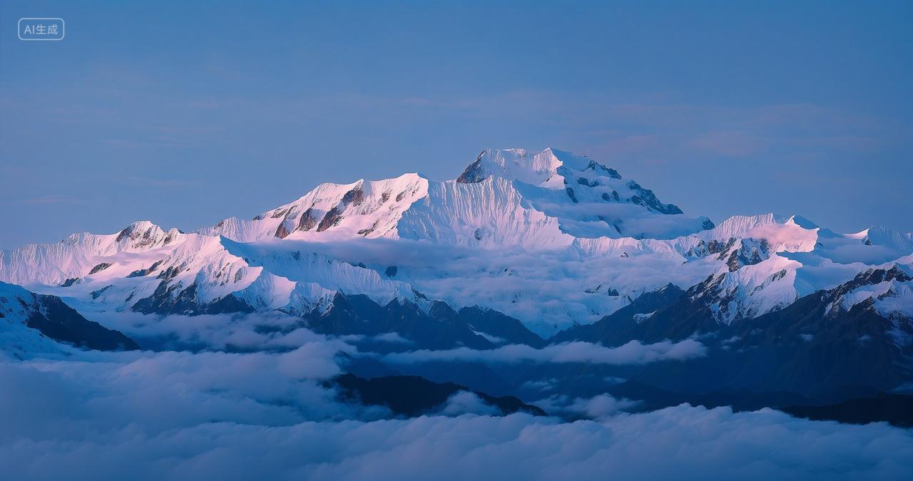 日出雪山山峰风景壁纸