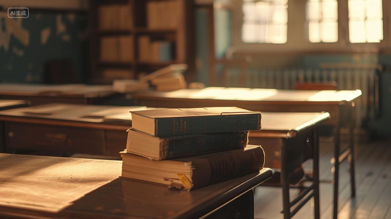 学校教室里的书本