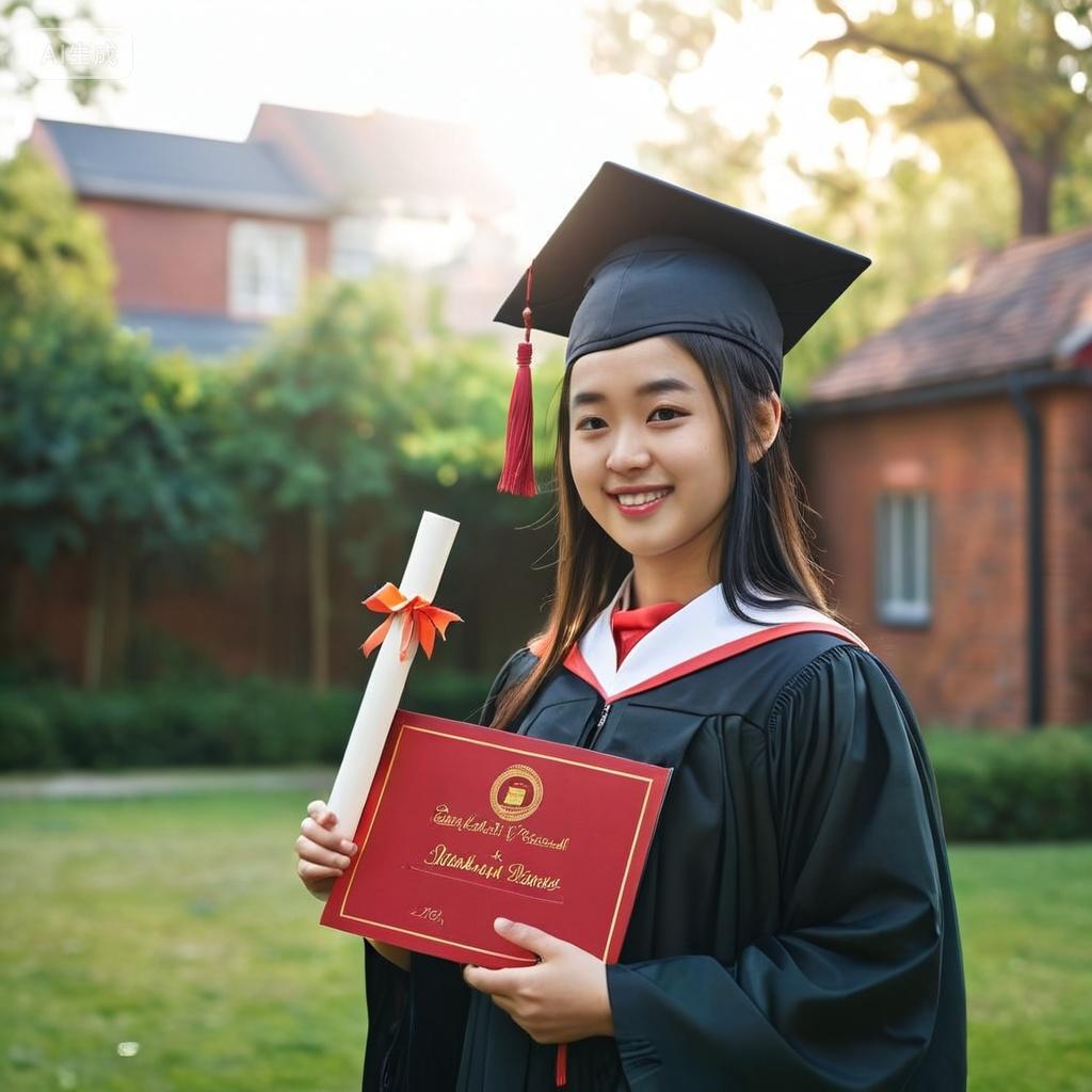 毕业季大学生毕业照人像研究生文凭