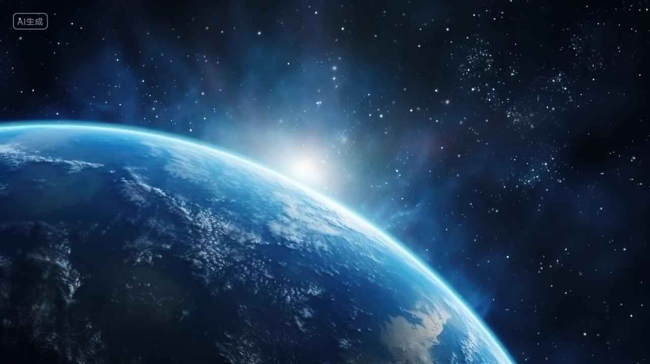 高级简约地球大气层背景