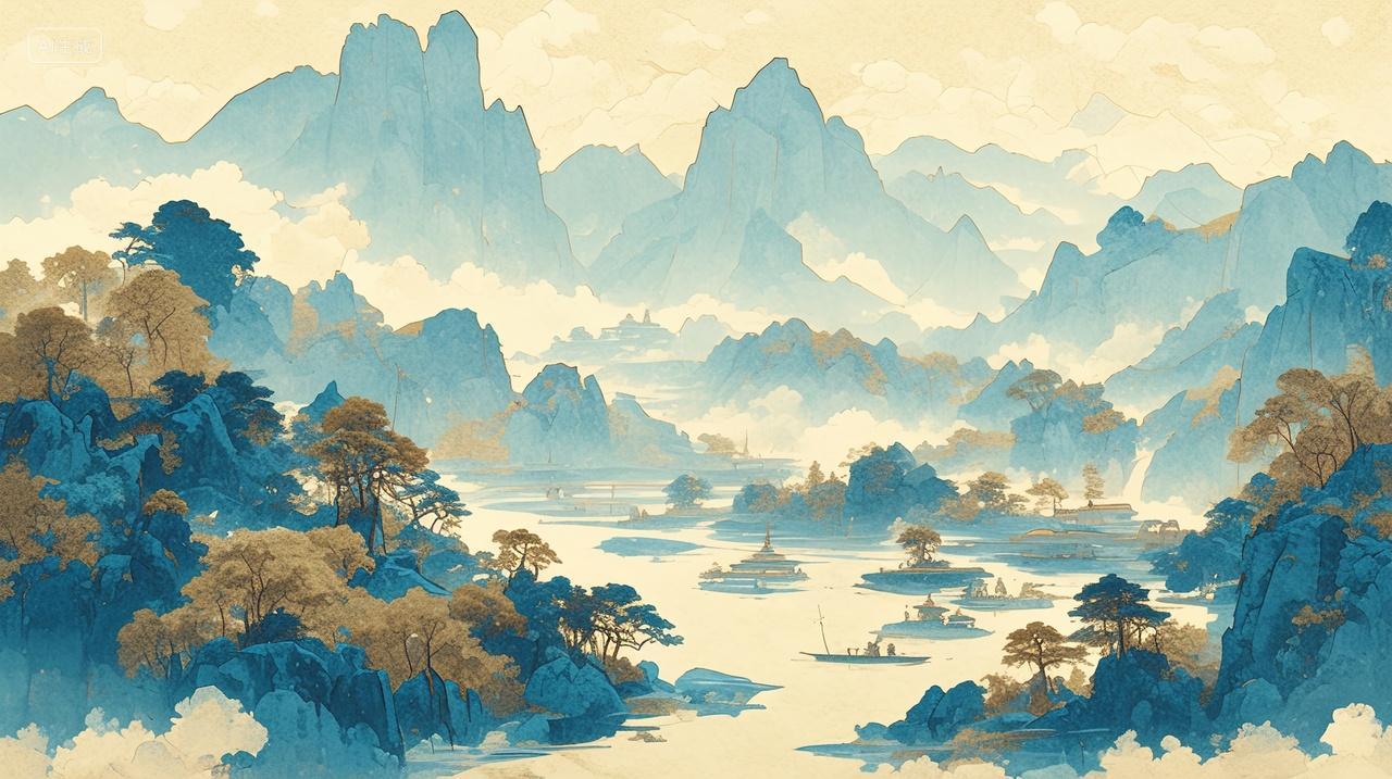 高级简约水墨意境画