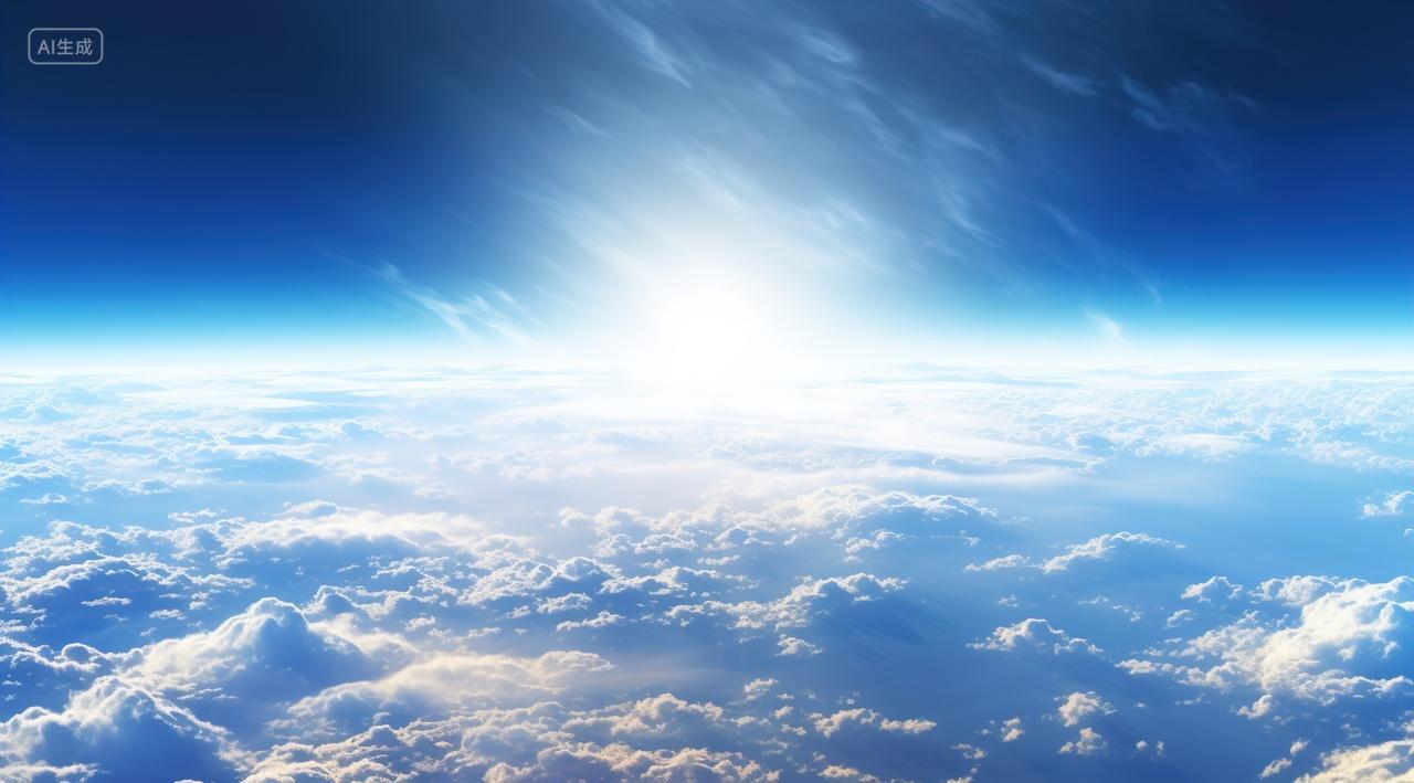 高级简约地球大气层背景