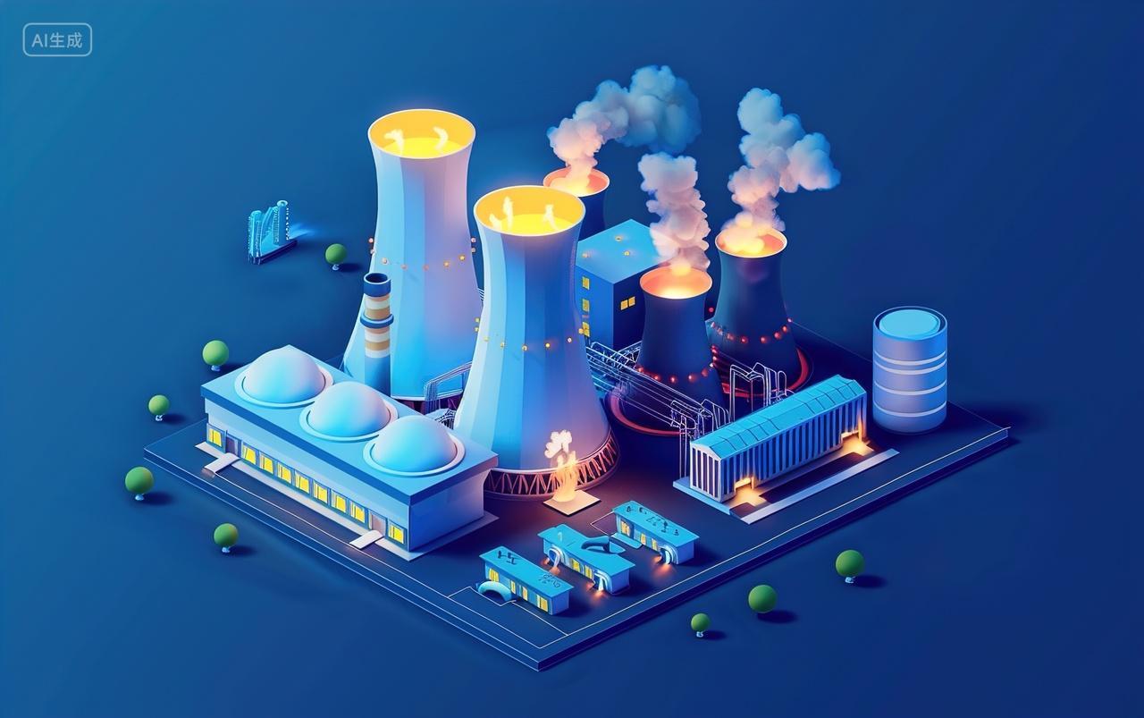 高级简约能源插画背景