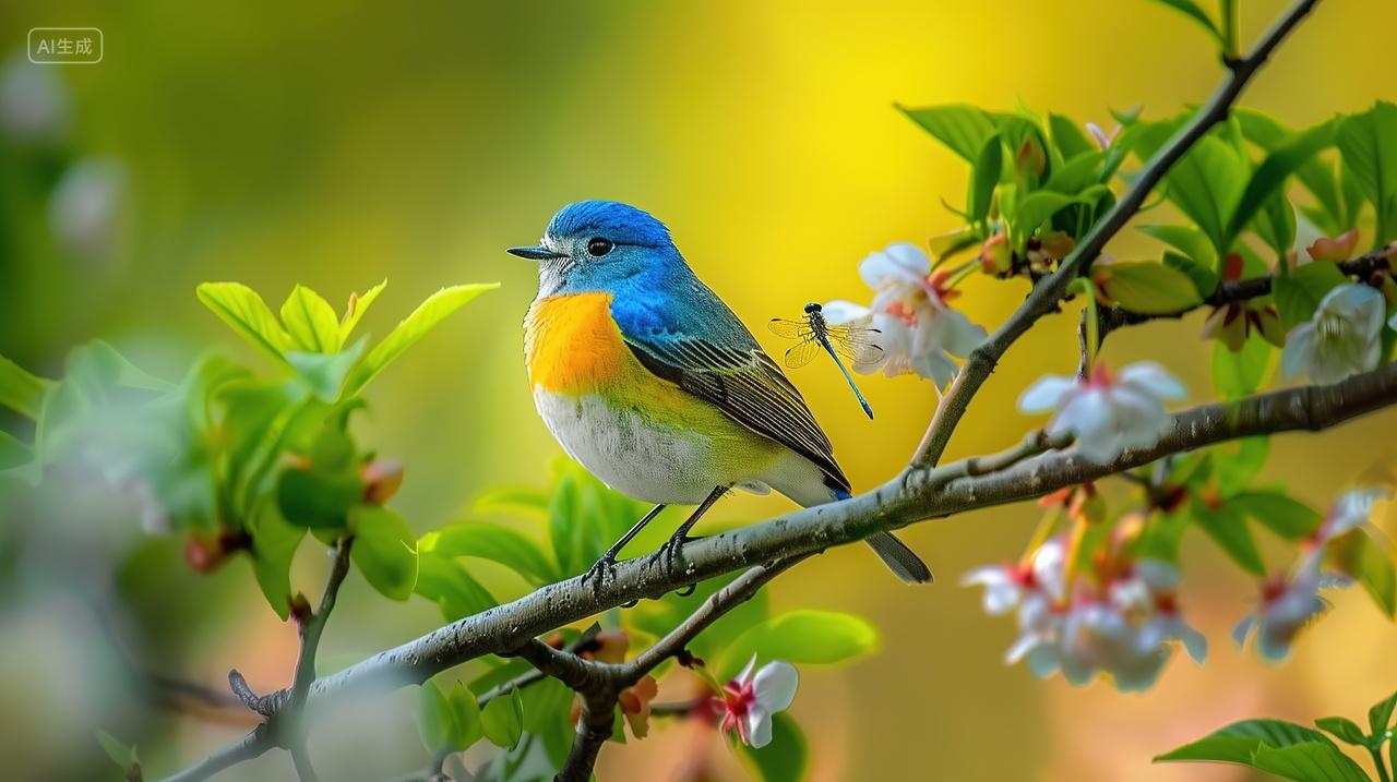 夏至二十四节气夏至昆虫小鸟