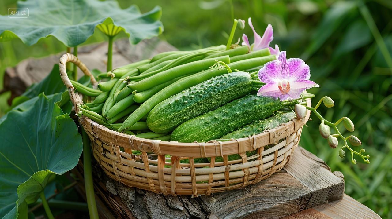 夏至二十四节气夏天芒种菜园里的瓜果