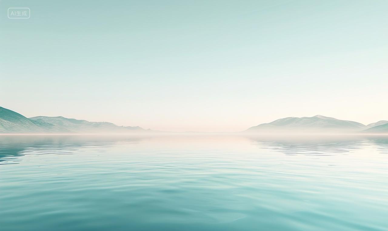 高级简约山湖背景