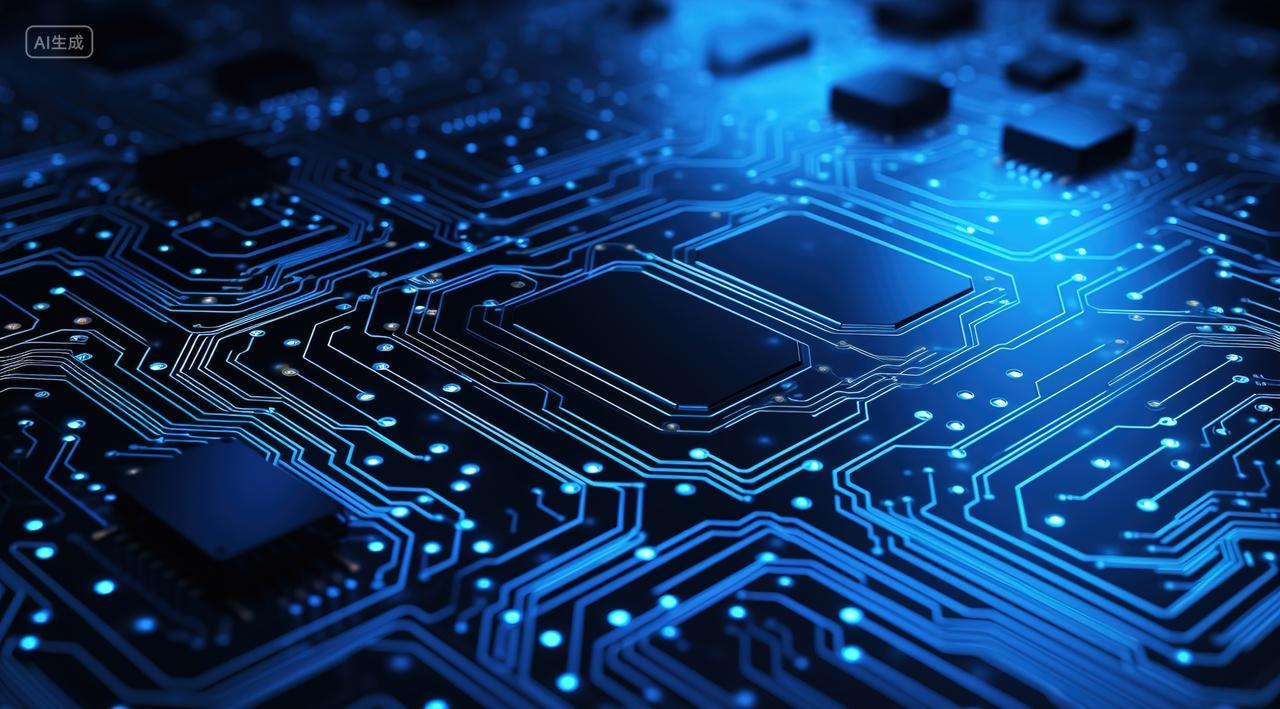 高级简约芯片电路板