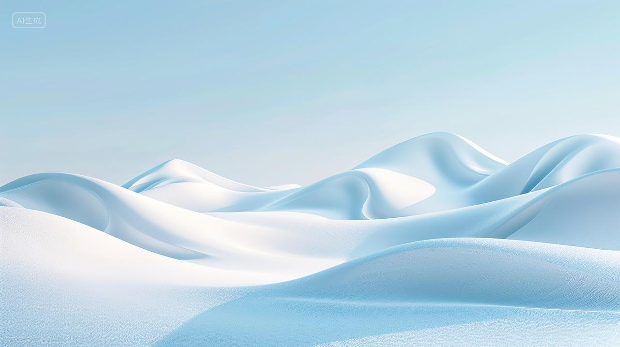 高级简约抽象雪丘背景