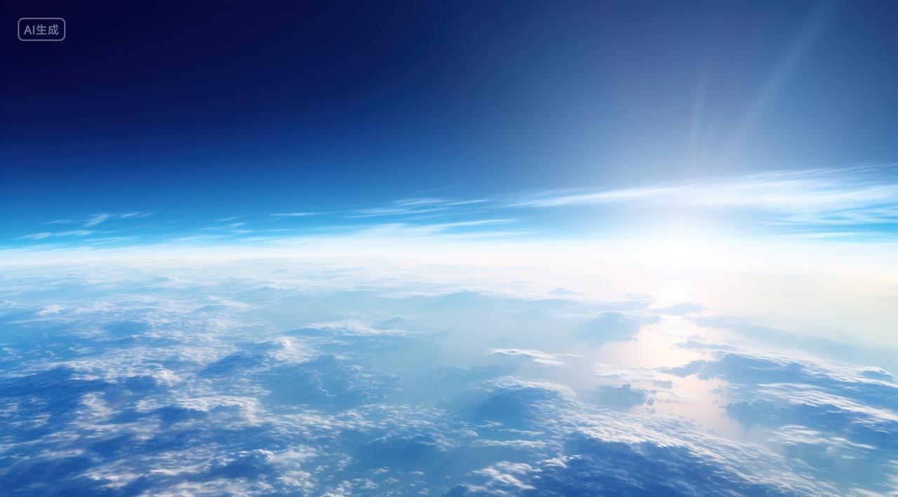 高级简约地球大气层背景