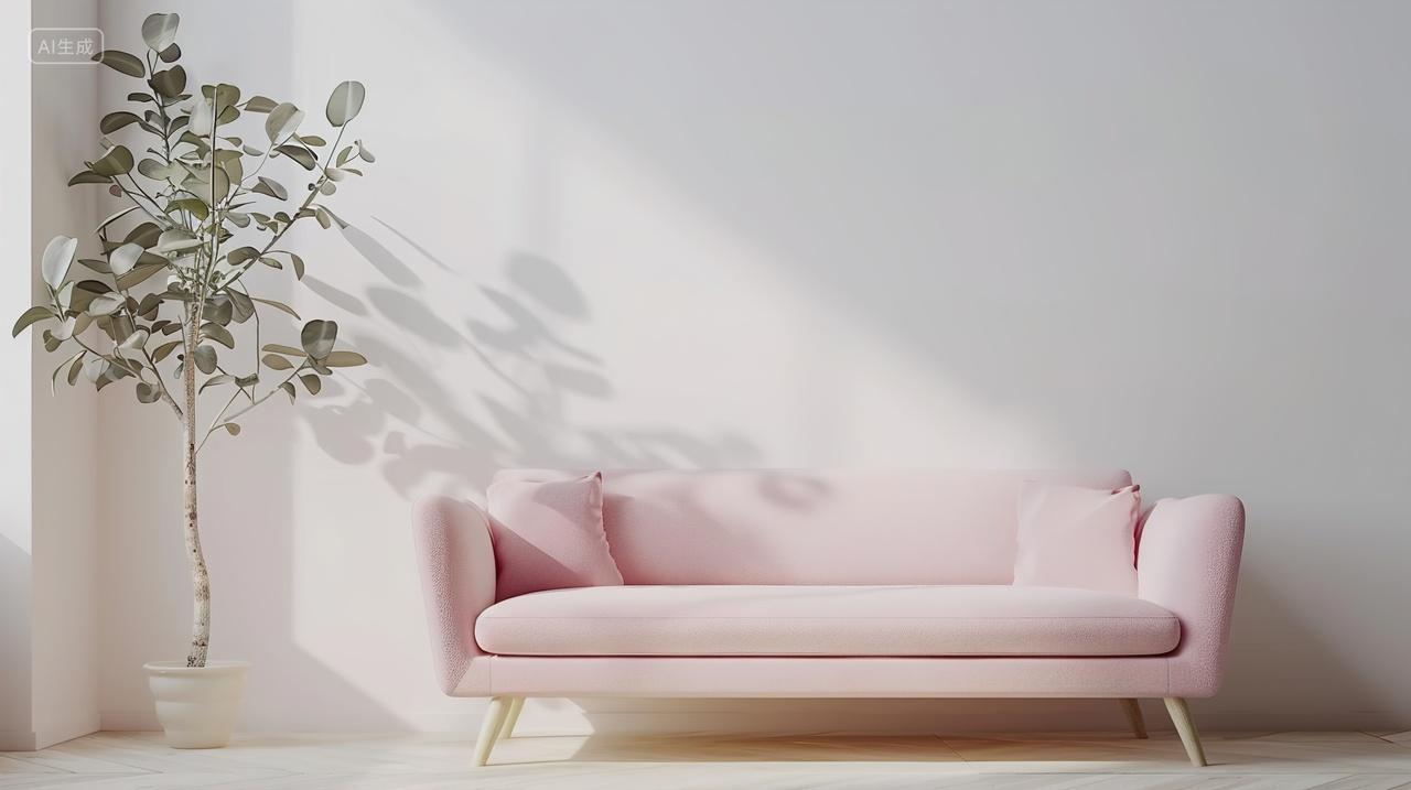 高级简约粉色沙发