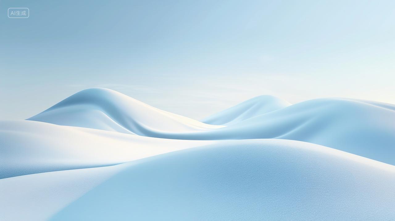 高级简约雪丘概念背景