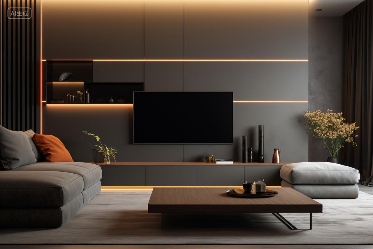 高级简约客厅背景